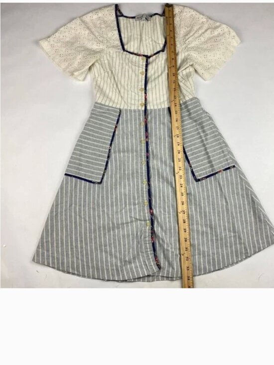 NWOT Madewell X The New Denim Project Patchwork Square Neck Dress - Picture 8 of 8